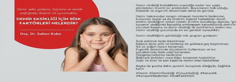 DEMİR EKSİKLİĞİ İÇİN RİSK FAKTÖRLERİ NELERDİR?